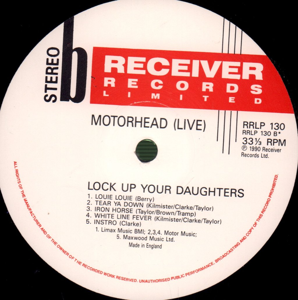 Motorhead - Lock Up Your Daughters (Live) - Lp
