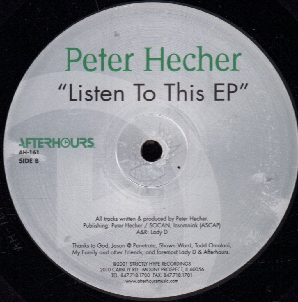 Peter Hecher - Listen To This EP - 12 Inch