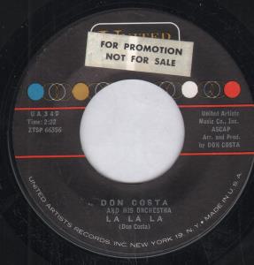 Don Costa - La La La - 7 Inch