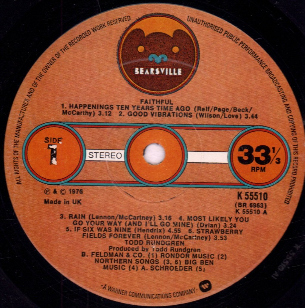 Todd Rundgren - Faithful - Lp