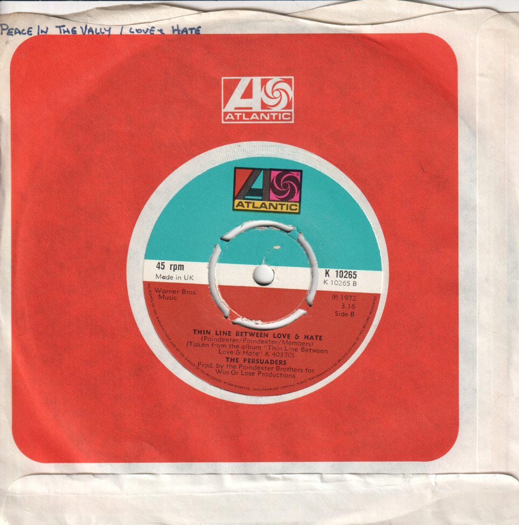 Persuaders (Soul Group) - Peace In The Valley - 7 Inch