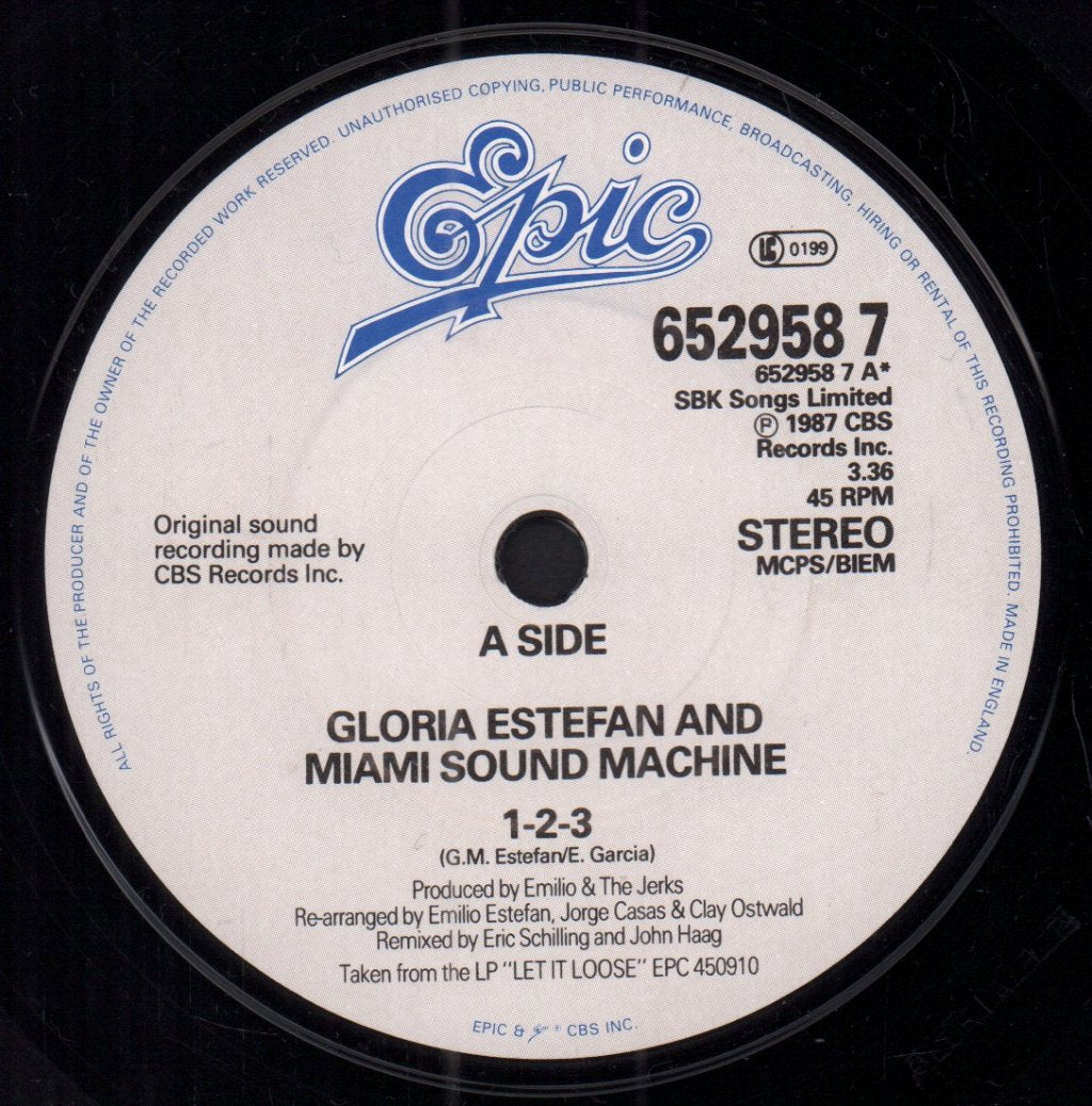 Gloria Estefan - 123 - 7 Inch