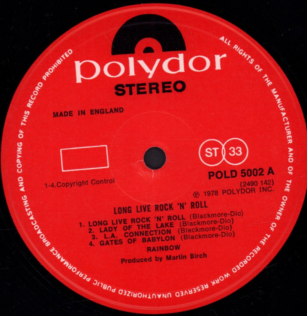 Rainbow (Rock/Metal Group) - Long Live Rock N Roll - Lp