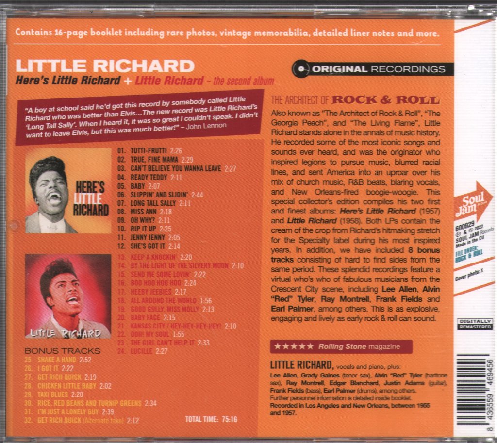 Little Richard - Here's Little Richard Plus Little Richard Volume 2 - Cd