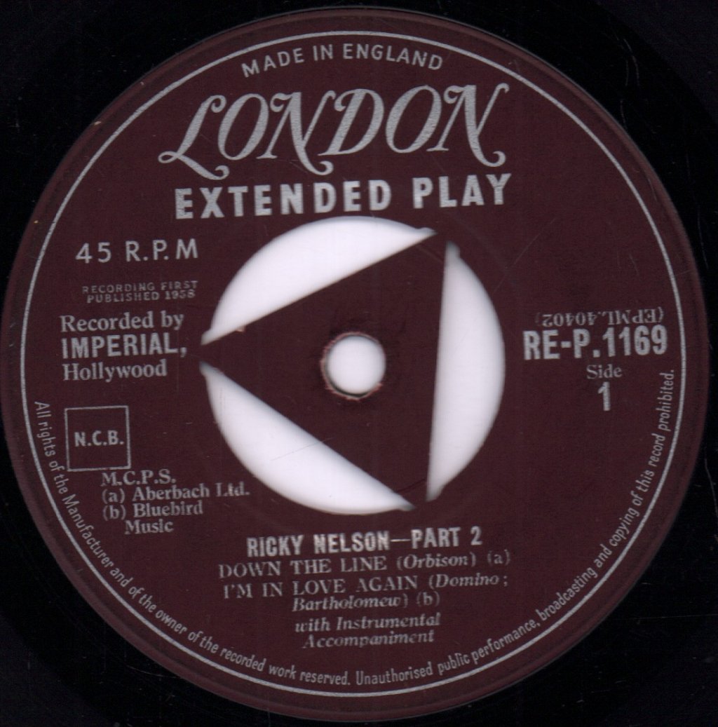Ricky Nelson - Part 2 - 7 Inch