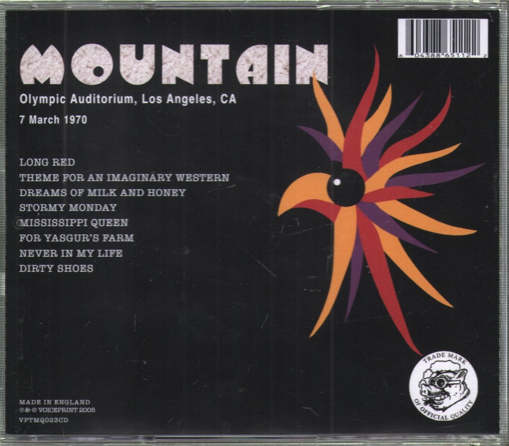 Mountain - Olympic Auditorium, Los Angeles, CA 1970 - Cd