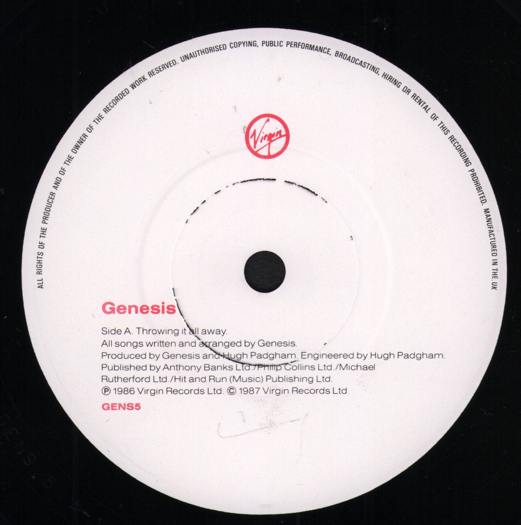Genesis - Throwing It All Away - 7 Inch