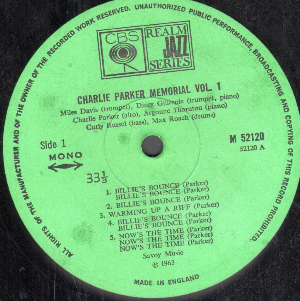 Charlie Parker - Memorial Volume One - Lp