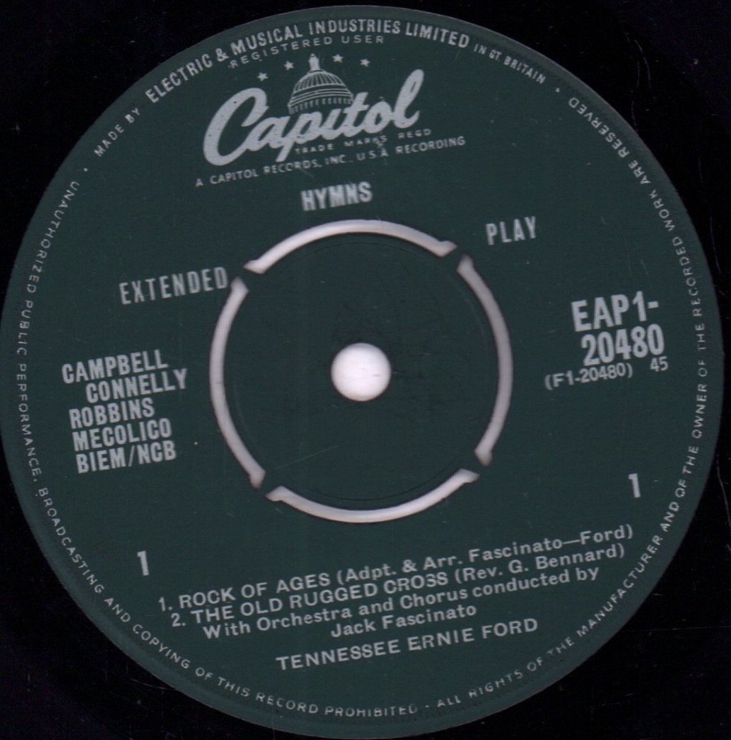Tennessee Ernie Ford - Hymns - 7 Inch