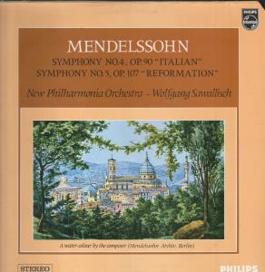Wolfgang Sawallisch / New Philharmonia Orchestra - Mendelssohn - Symphony No.4 / Symphony No.5 - Lp