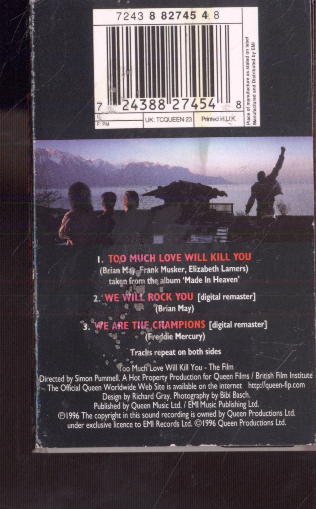 Queen - Too Much Love Will Kill You - Cassette