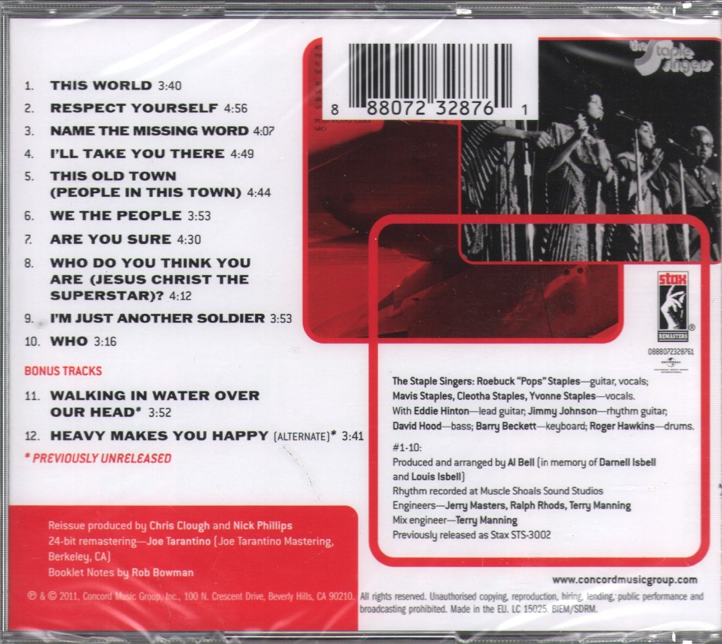 Staple Singers - Be Altitude: Respect Yourself - Cd