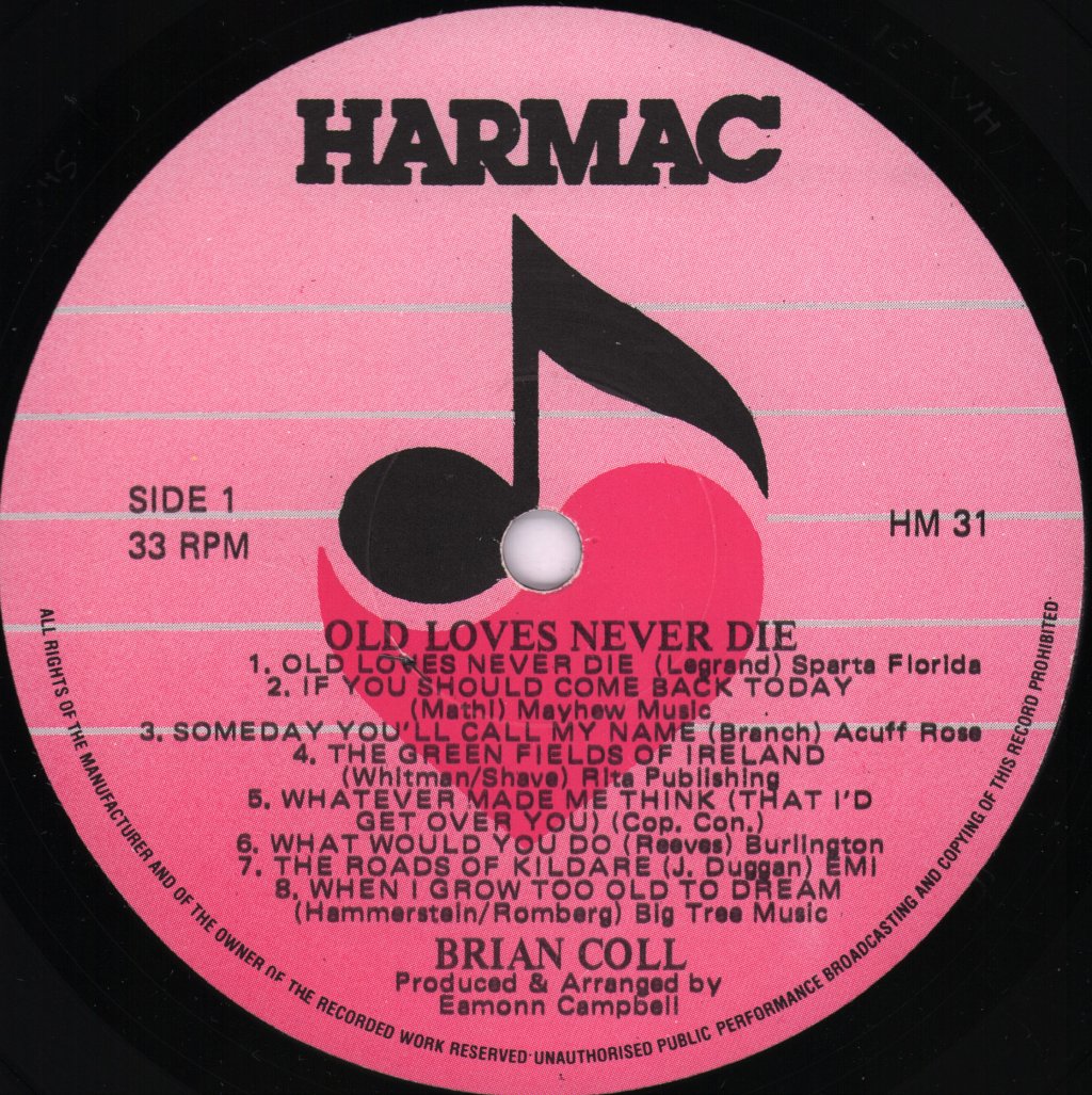 Brian Coll - Old Loves Never Die - Lp