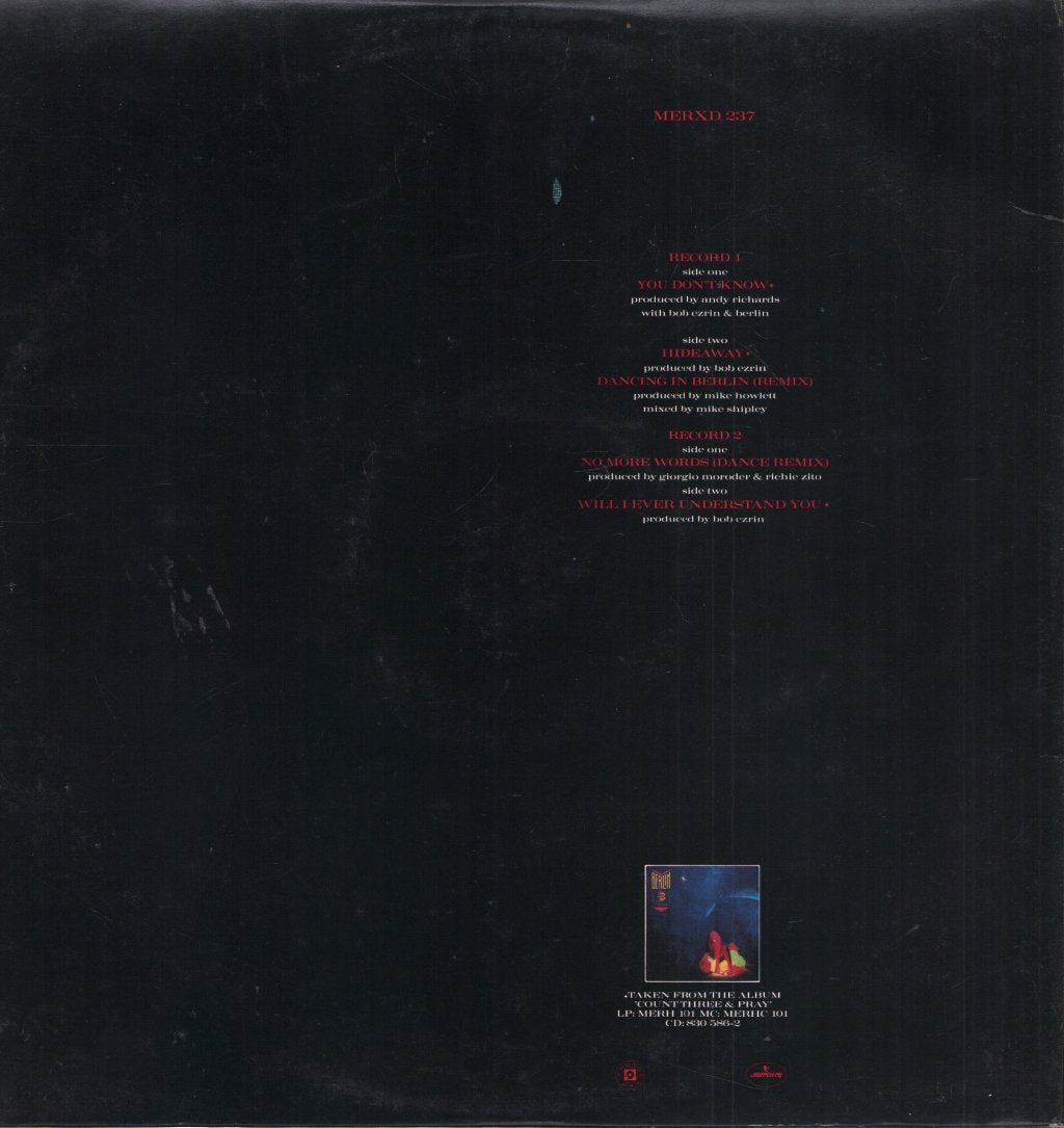 Berlin (Mid 80'S Group) - You Don't Know - Double 12 Inch