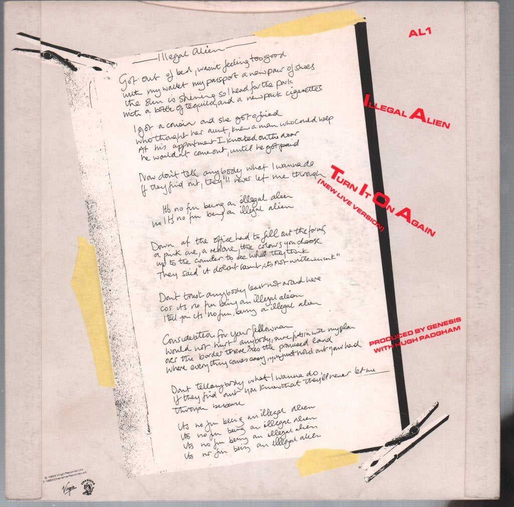 Genesis - Illegal Alien - 7 Inch