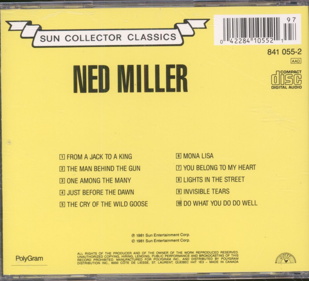 Ned Miller - From A Jack To A King - Cd