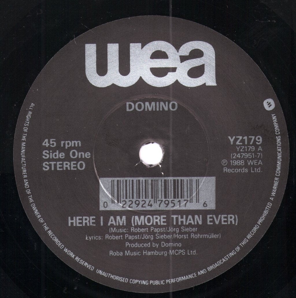 Domino (80'S Group) - Here I Am - 7 Inch