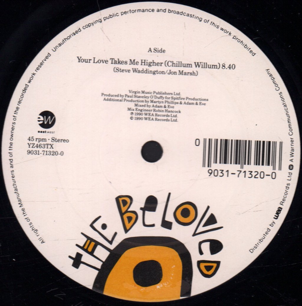 Beloved - Your Love Takes Me Higher - 12 Inch