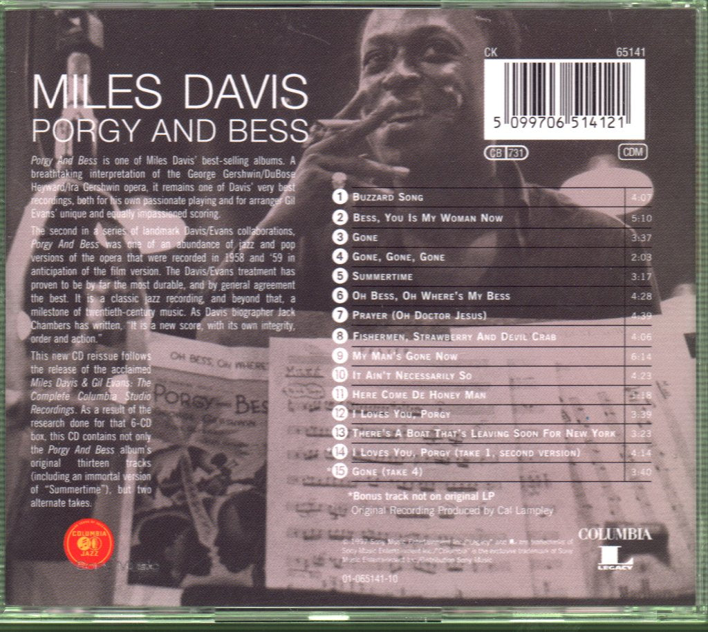 Miles Davis - Porgy And Bess - Cd