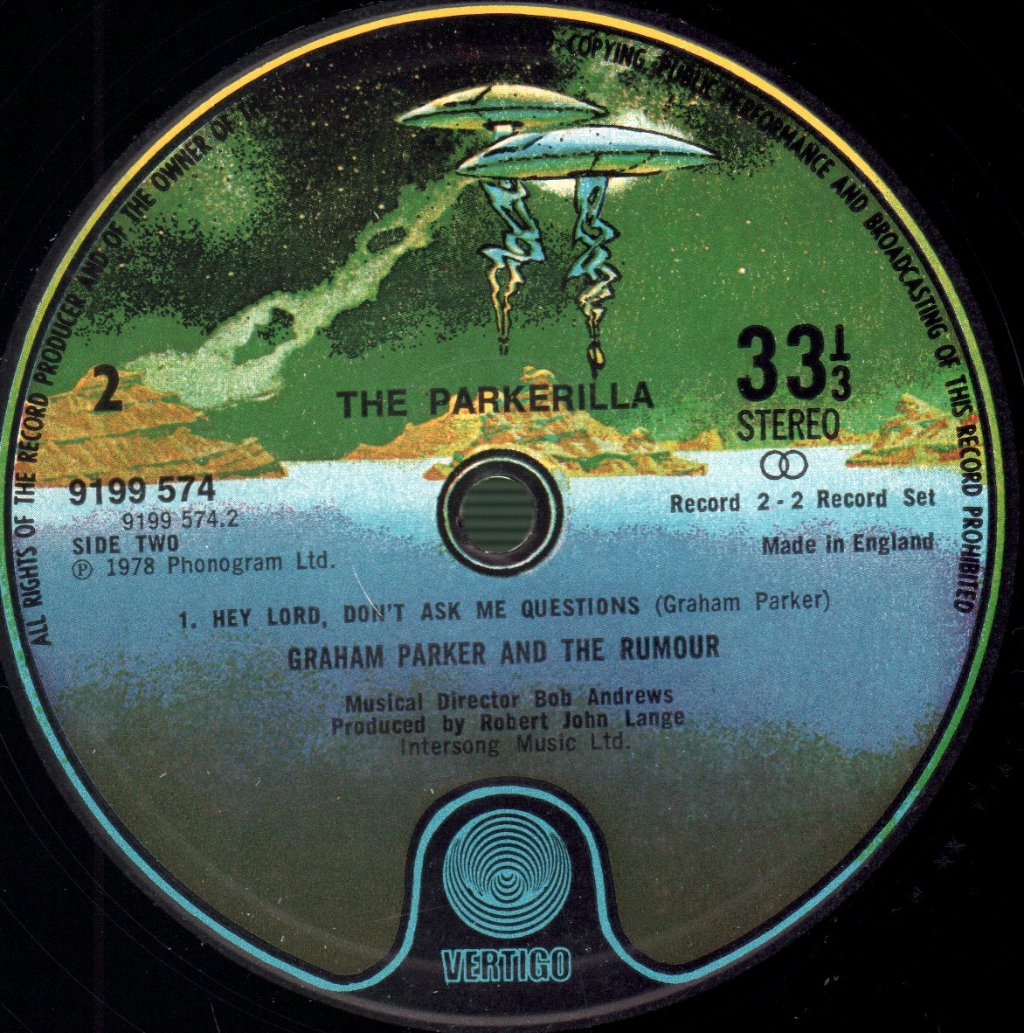 Graham Parker And The Rumour - Parkerilla - Double Lp