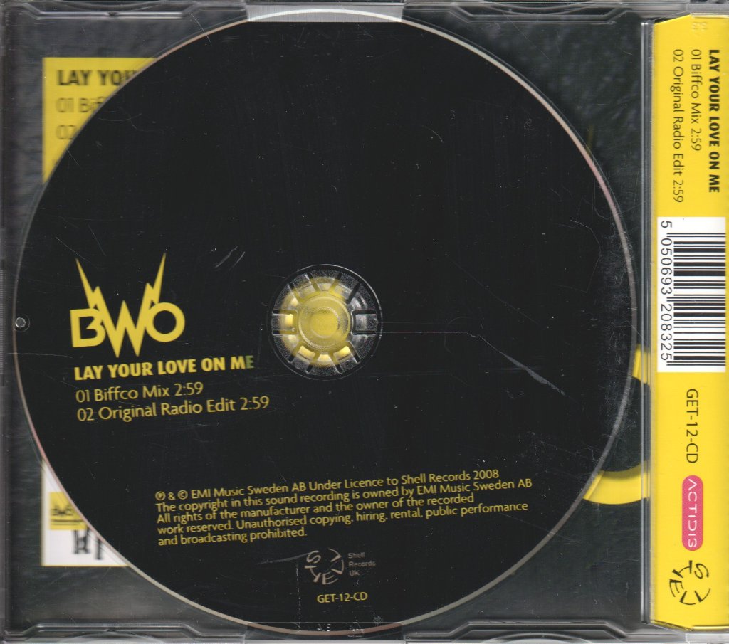 Bwo - Lay Your Love On Me - Cd