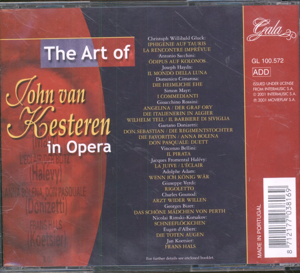John Van Kesteren - Art Of John Van Kesteren in Opera - Double Cd
