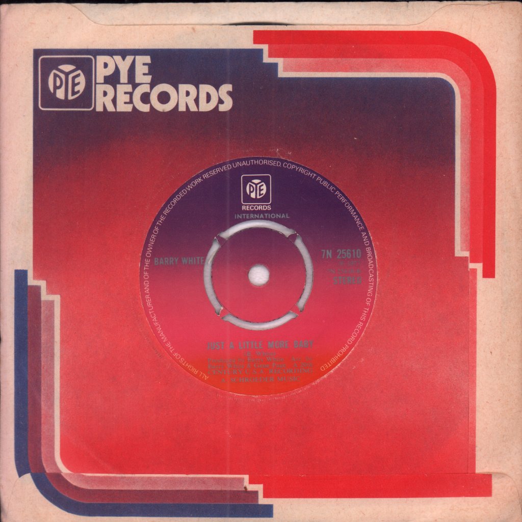 Barry White - I'm Gonna Love You Just A Little More Baby - 7 Inch