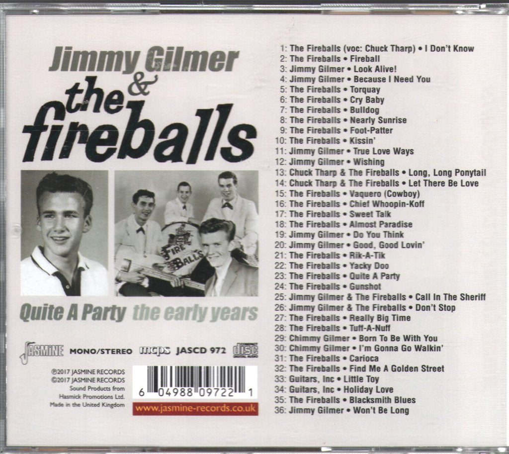 Jimmy Gilmer & The Fireballs - Quite A Party - The Early As & Bs - Cd