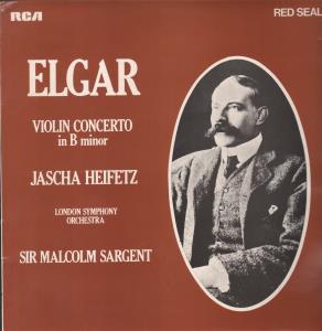 Jascha Heifetz / Sir Malcolm Sargent / L.s.o. - Elgar - Violin Concerto In B Minor - Lp