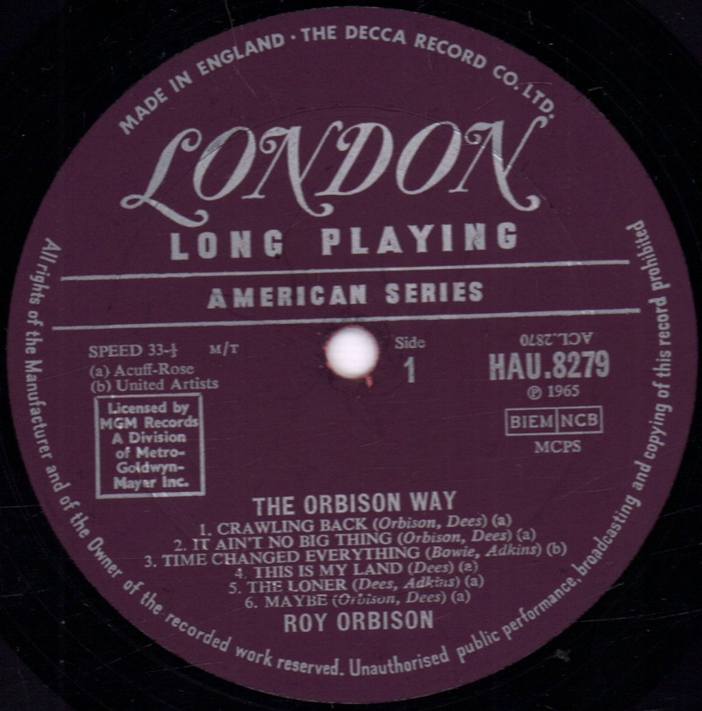 Roy Orbison - Orbison Way - Lp