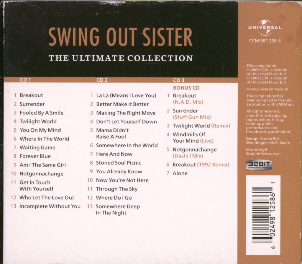 Swing Out Sister - Ultimate Collection - Cd Set