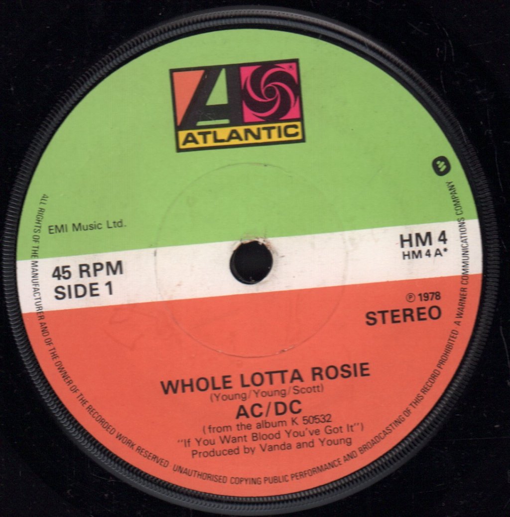 AC/DC - Whole Lotta Rosie - 7 Inch