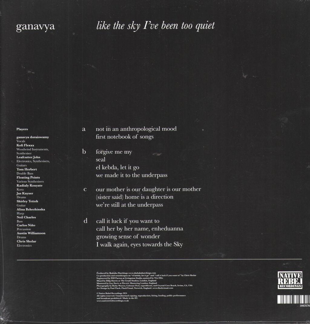 ganavya - Like the Sky I've Been Too Quiet - Lp