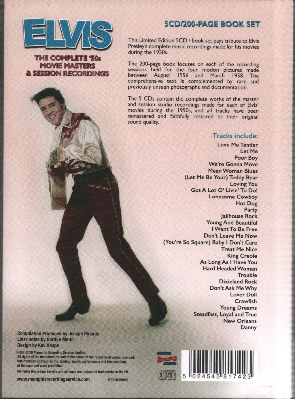 Elvis Presley - Complete ‘50s Movie Masters & Session Recordings - Cd Set
