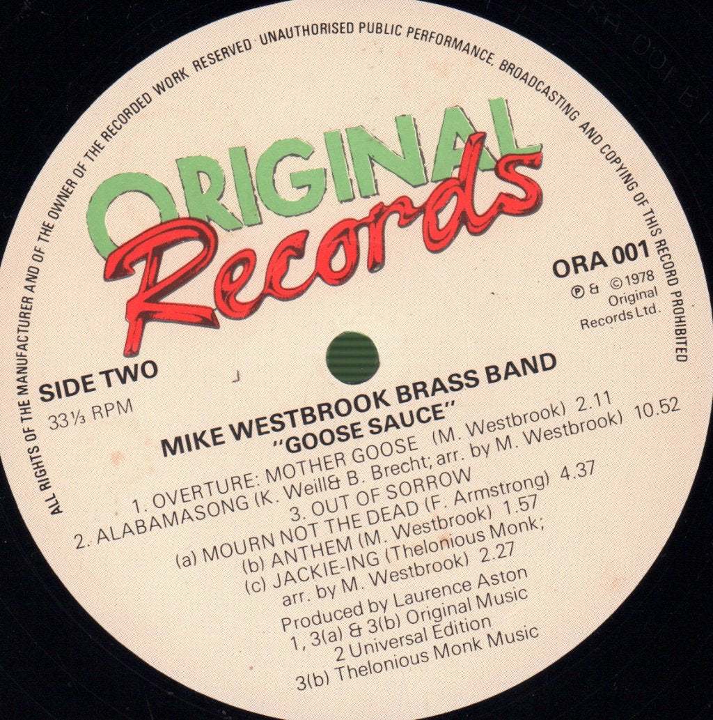 Mike Westbrook Brass Band - Goose Sauce - Lp