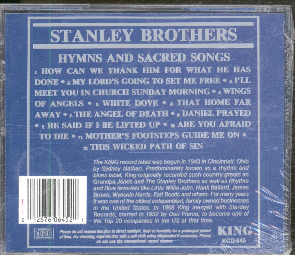 Stanley Brothers - Hymns And Sacred Songs - Cd