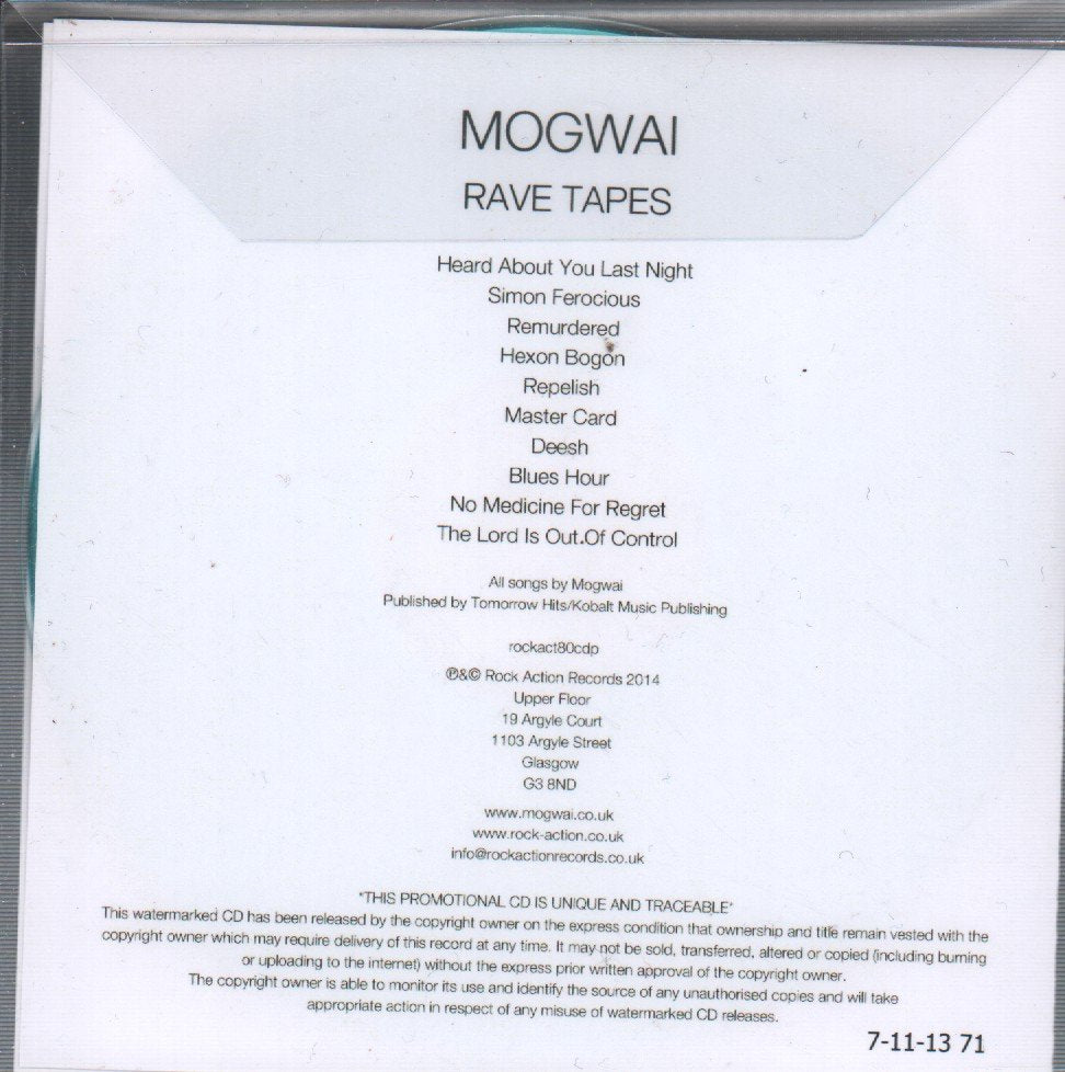 Mogwai - Rave Tapes - Cdr
