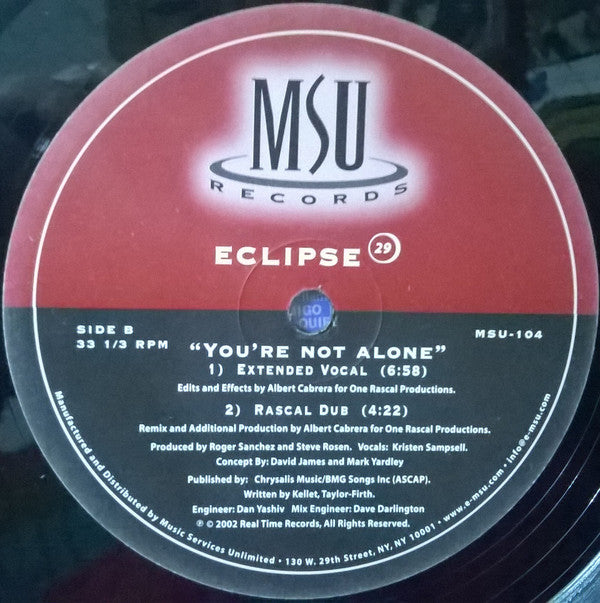 eclipse 29 - You're Not Alone - 12 Inch