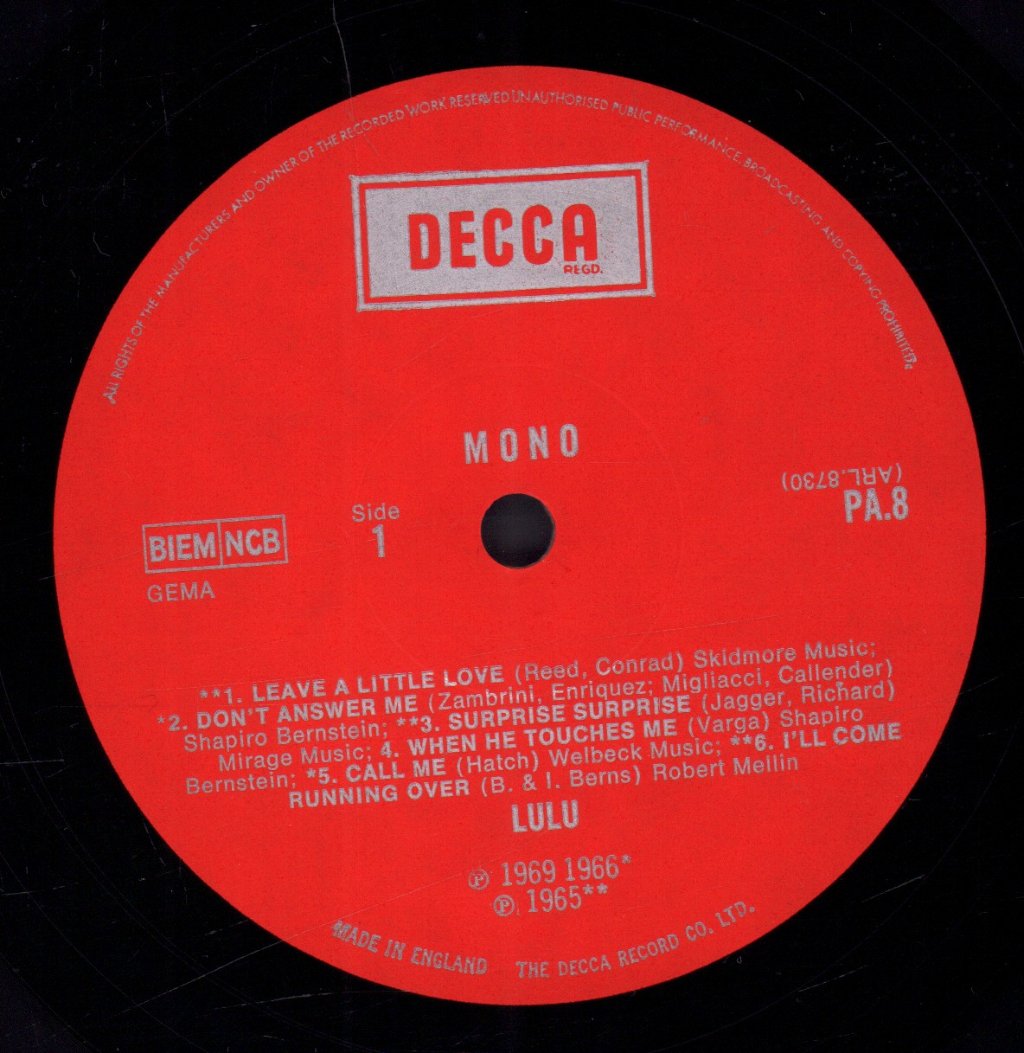 Lulu - World Of - Lp
