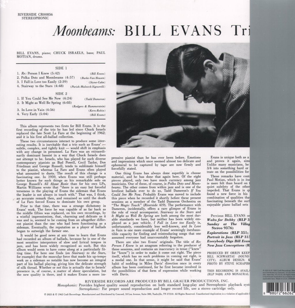 Bill Evans Trio - Moon Beams - Lp