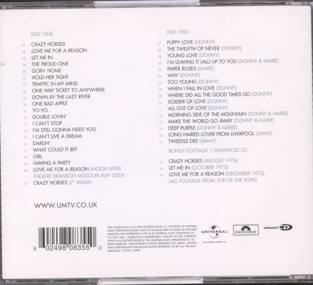Osmonds - Ultimate Collection (Special Edition) - Double Cd