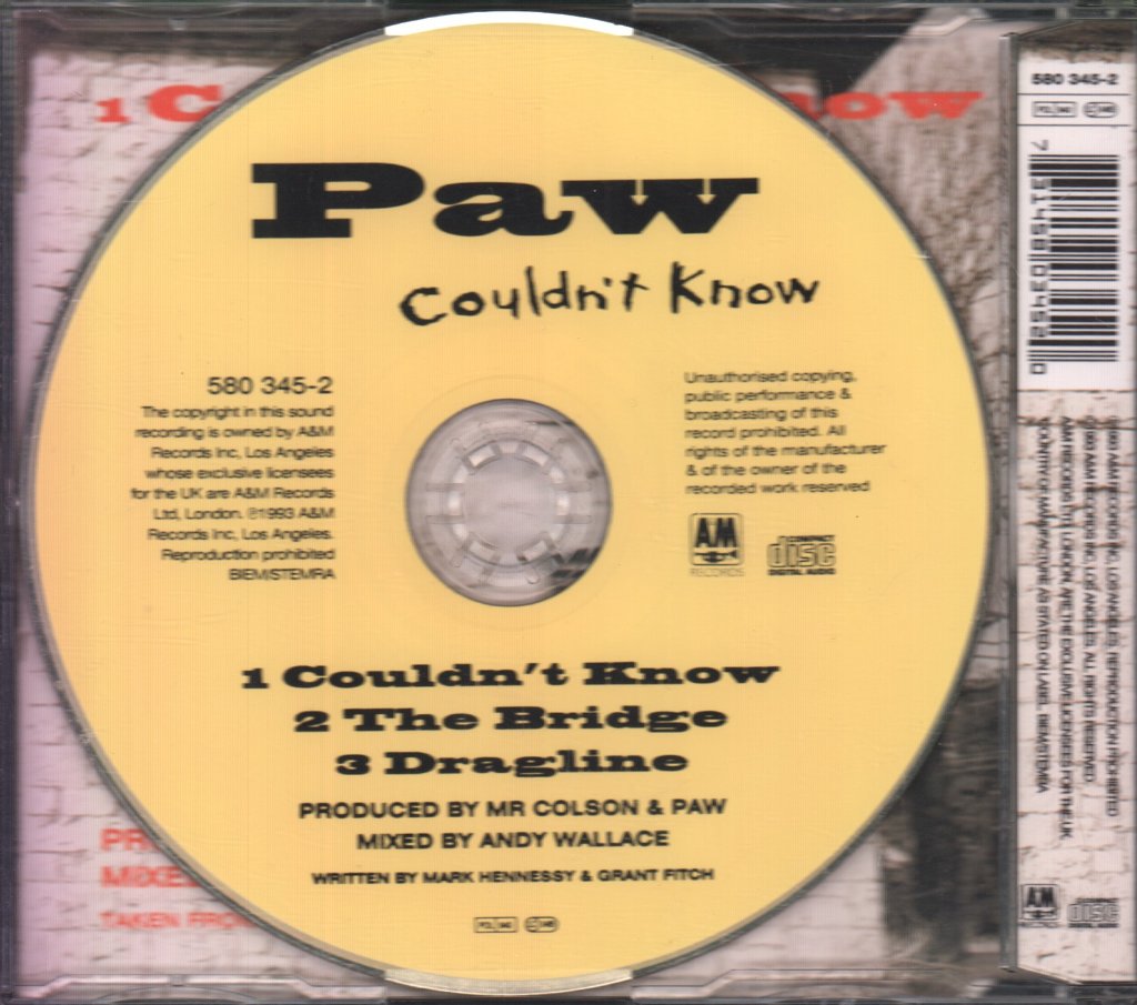 Paw - Couldn't Know - Cd