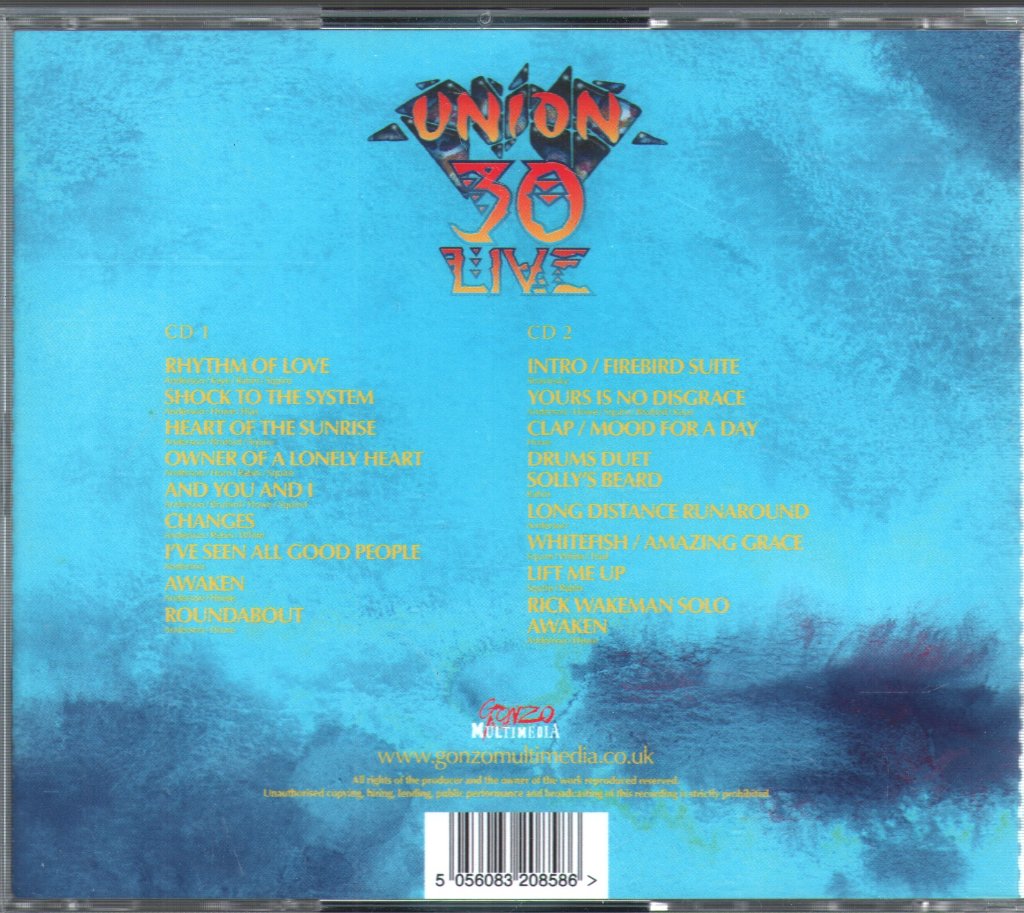 Yes - Union 30 Live: Wembley Arena London June 29th 1991 - Cd Set