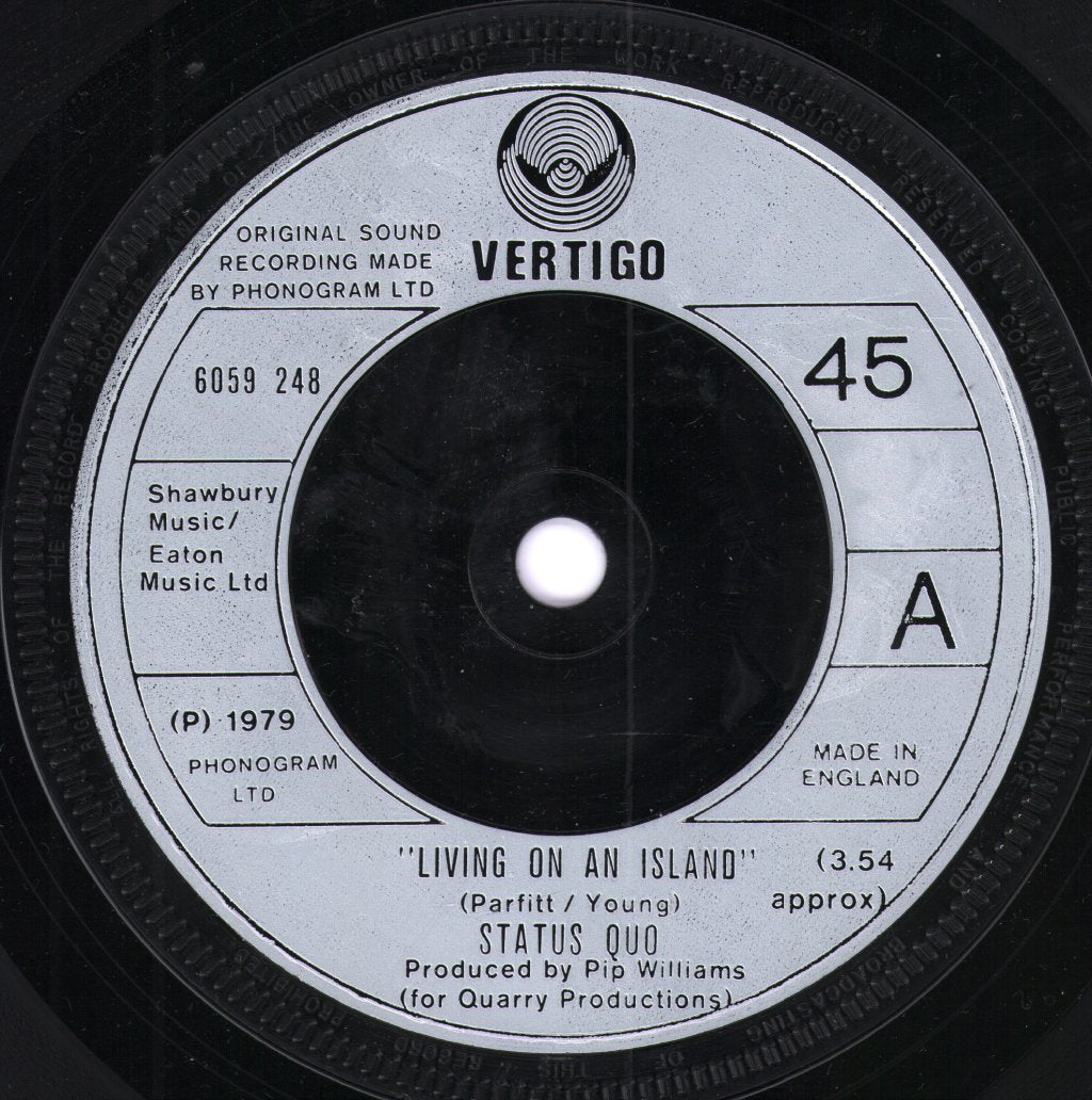 Status Quo - Living On An Island - 7 Inch