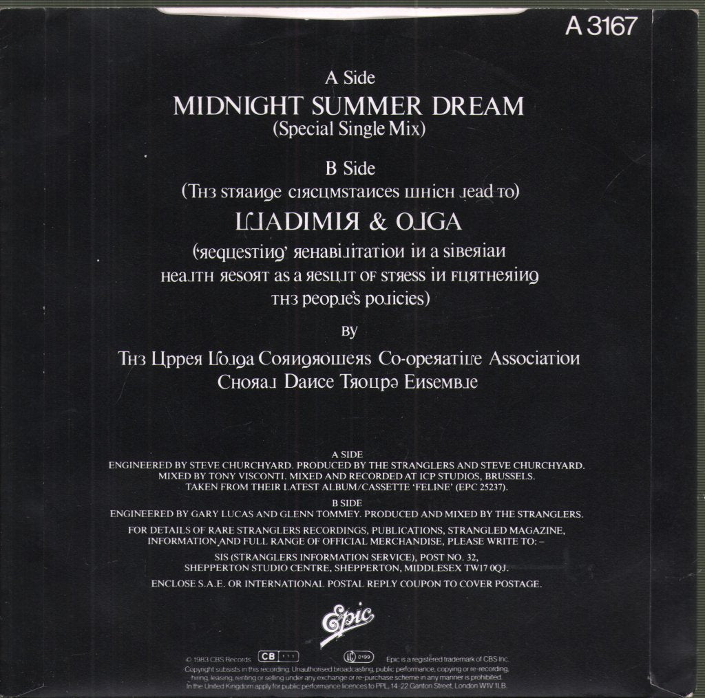 Stranglers - Midnight Summer Dream - 7 Inch