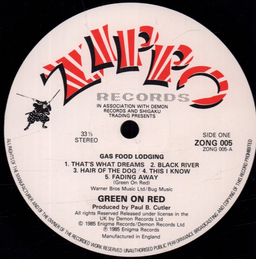 Green On Red - Gas Food Lodging - Lp