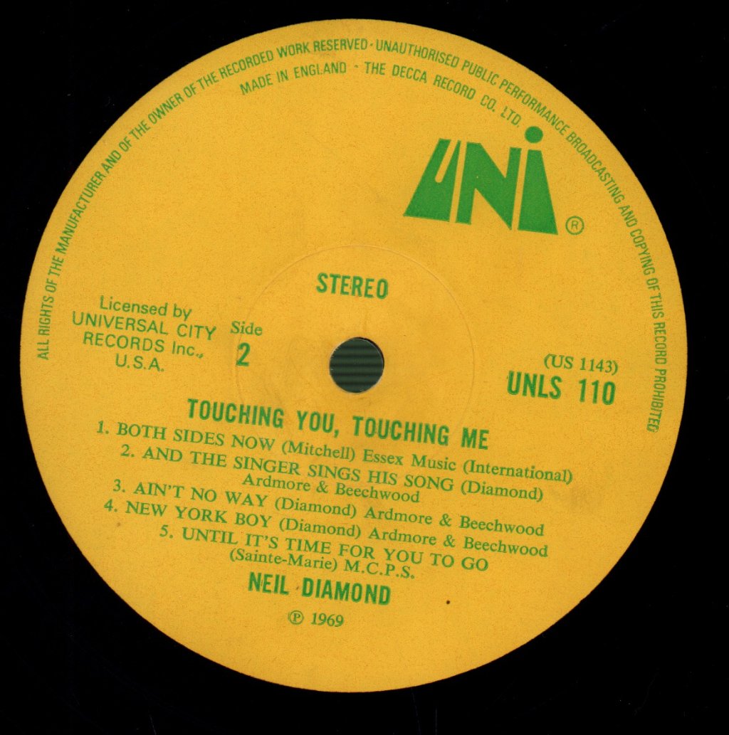 Neil Diamond - Touching You Touching Me - Lp