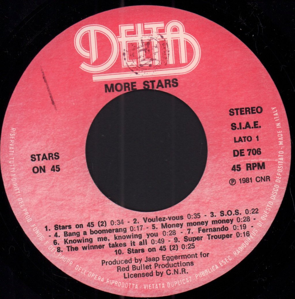Stars On 45 - More Stars - 7 Inch