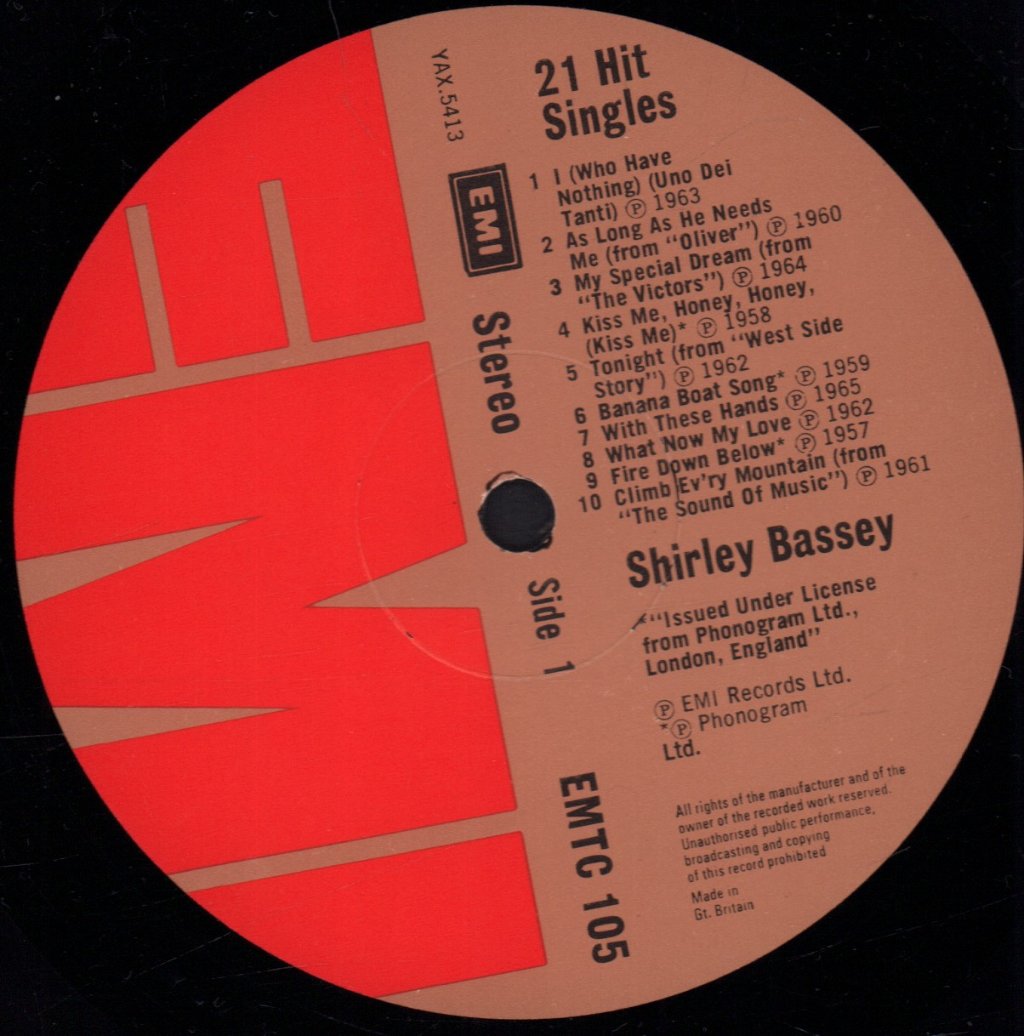Shirley Bassey - 21 Hit Singles - Lp