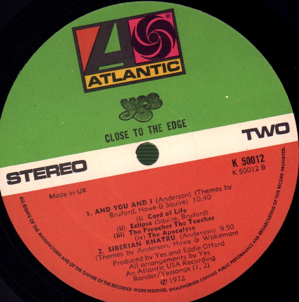 Yes - Close To The Edge - Lp